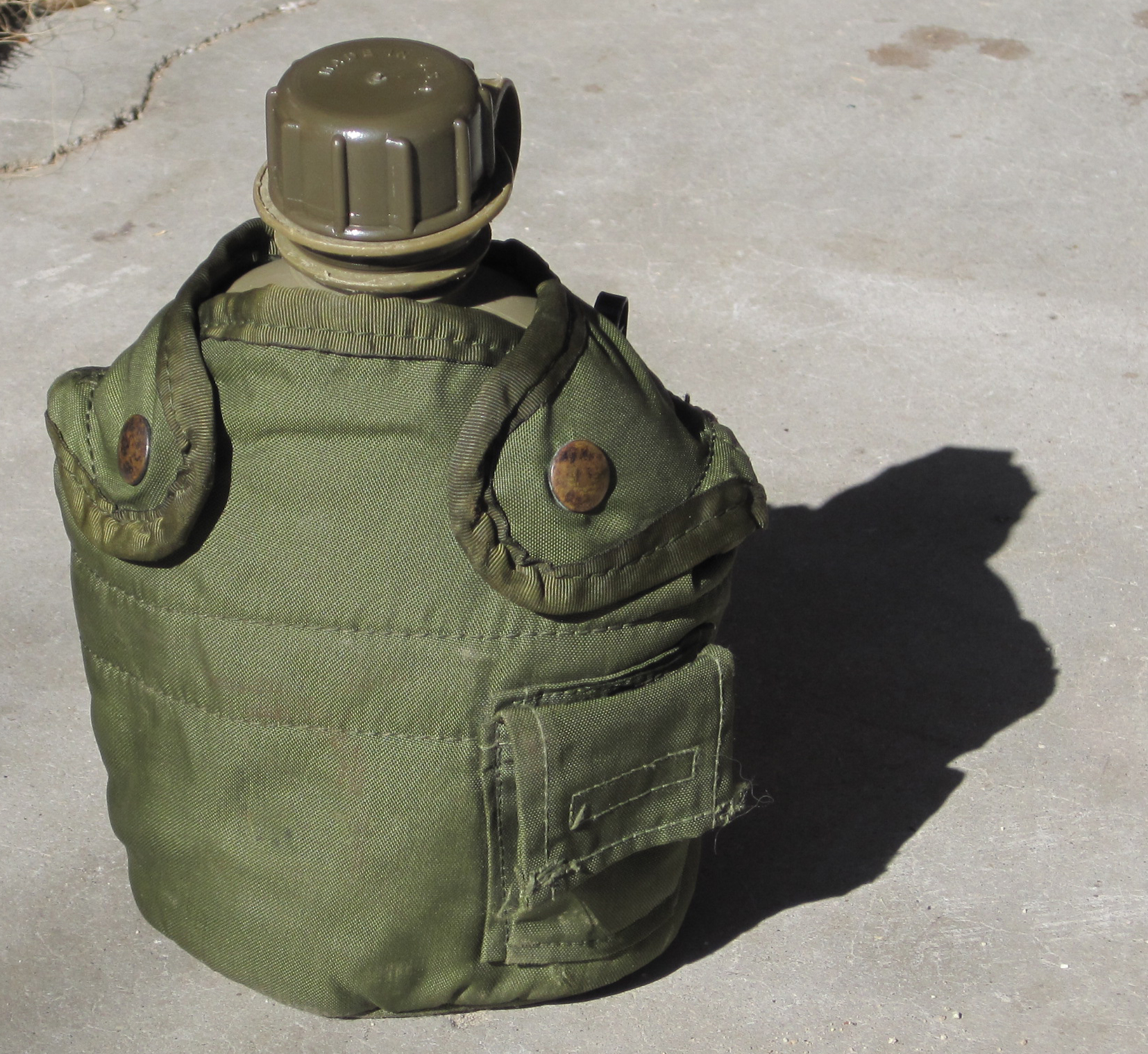 Plastic Military Canteen in Holder